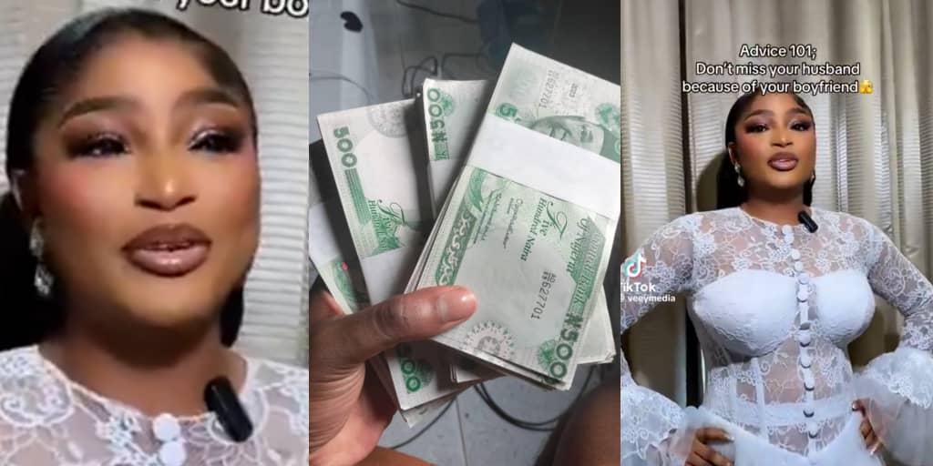Lady tells story of marrying man who sprayed her money on birthday date with boyfriend