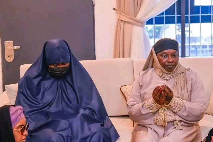 Bereaved Aisha Buhari leaves Daura, relocates to Kaduna with her family