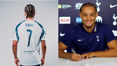 Xavi Simons takeover Son's No.7 shirt at Tottenham after £51.8m move from Leipzig