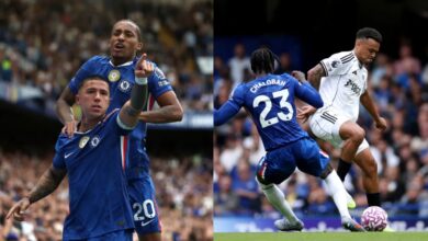 Chelsea beat Fulham 2-0 in controversial derby to go top of Premier League