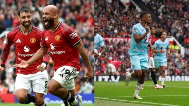 Manchester United 3-2 Burnley: Fernandes scores late penalty to ease pressure on Amorim