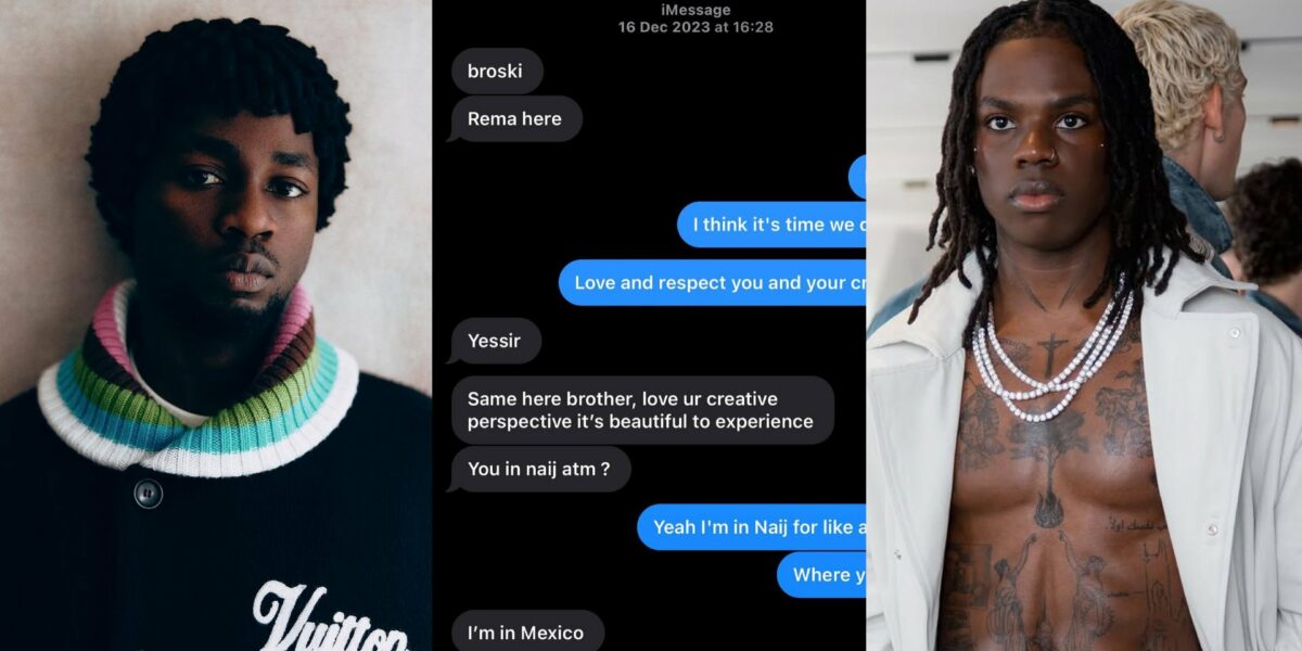 Omah Lay accuses Rema of stealing album concept, shares chat screenshots