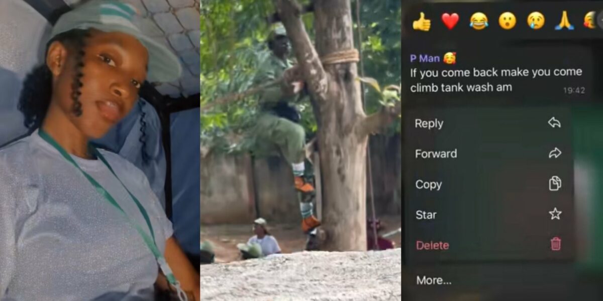 Corper shares dad's reaction to her Man O' War drills