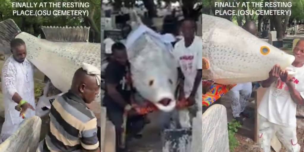 Ghanaian fisherman buried in fish-shaped coffin to honor his profession