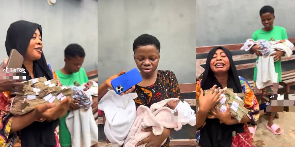 19-year-old mother abandoned by boyfriend after giving birth to twins gets help from Nigerians