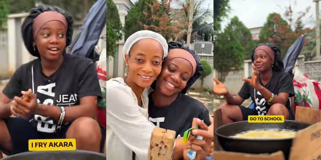 Lady turns to frying akara and yam for livelihood after father ejects her and mother from home