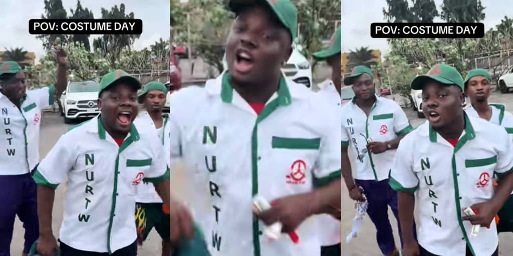 UNILAG final-year students dress as NURTW members for costume day, mimick union behavior