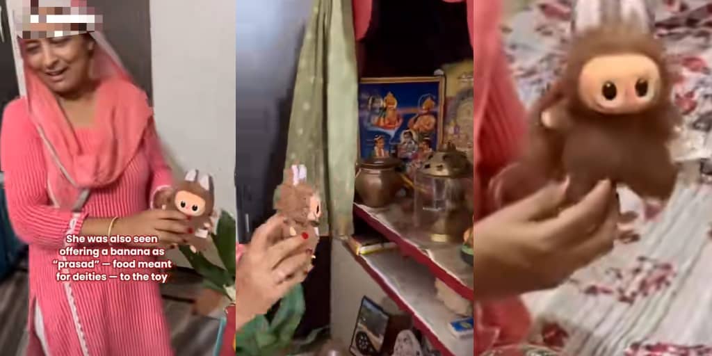 Indian woman mistakenly worships Labubu doll as Chinese god