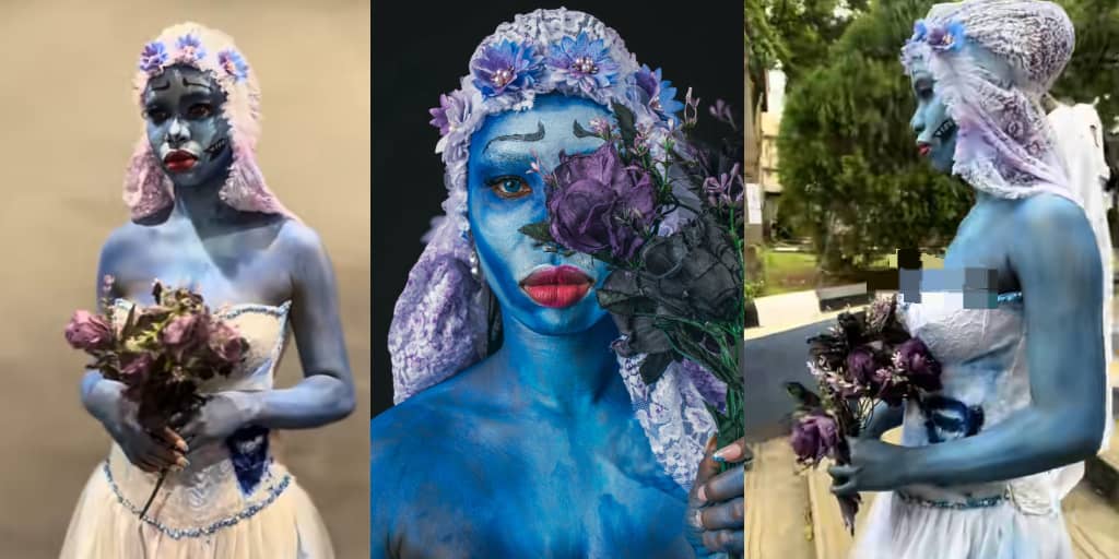 UNILAG student causes stir with corpse bride look on costume day