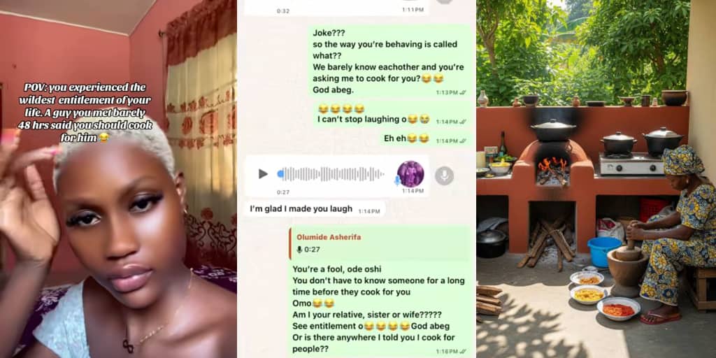 Lady exposes man who asked her to cook at his house just 48 hours after meeting