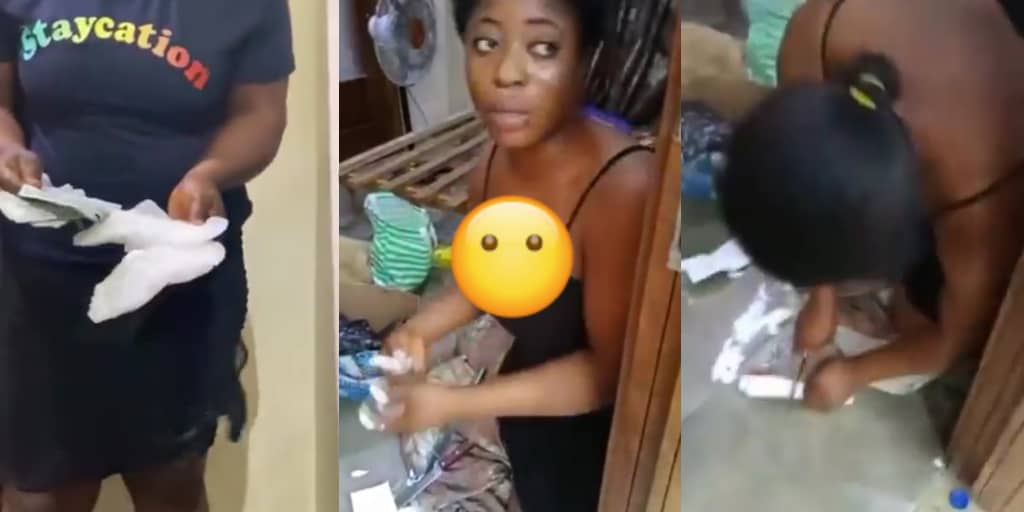 House help exposed for stealing employer’s dollars, hiding them in menstrual pad and cream container