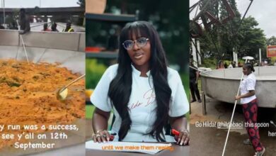 Hilda Baci tests 6x6 meter pot as she eyes Guinness World Record for largest pot of Nigerian jollof rice