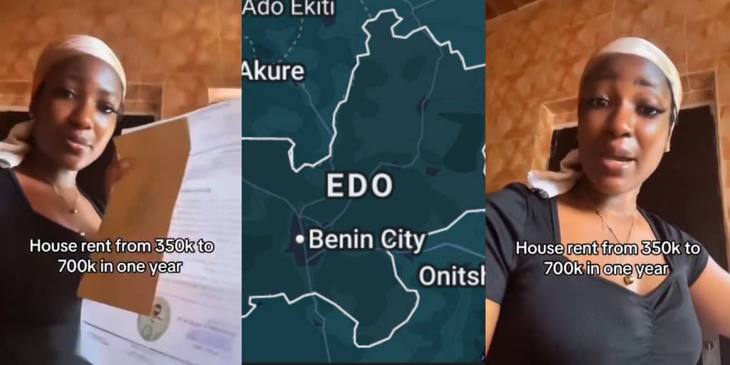 Lady laments as landlord raises rent to ₦700k after earlier hikes from ₦280k to ₦350k in Edo State