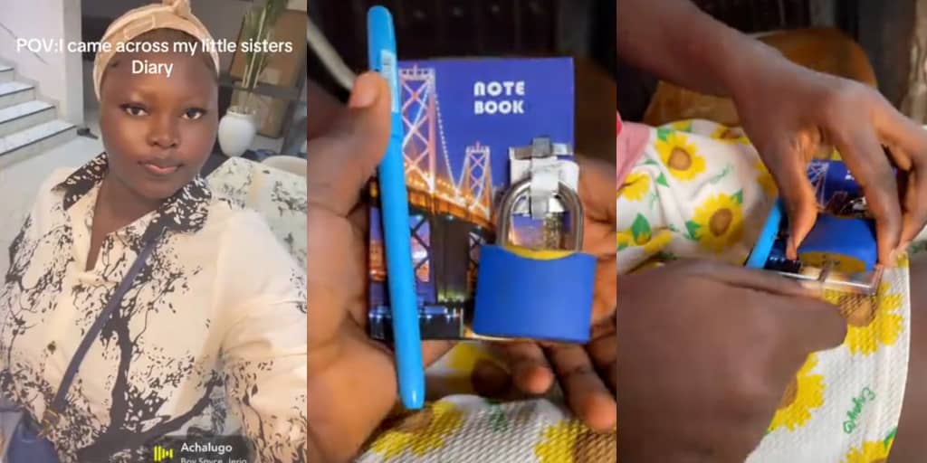 Lady expresses shock over sister’s diary secured with padlock