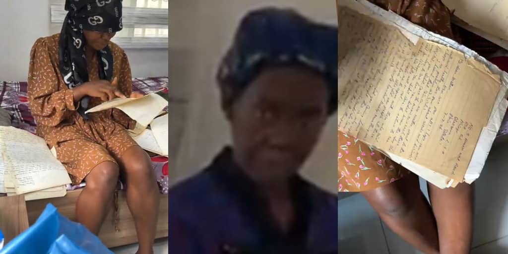 Lady finds mother’s 1990s love letters to father asking for ₦900, money for cream and onion