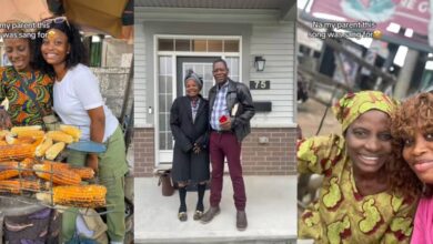 Lady moves corn-selling mother and father to Canada after years of hardship in Nigeria