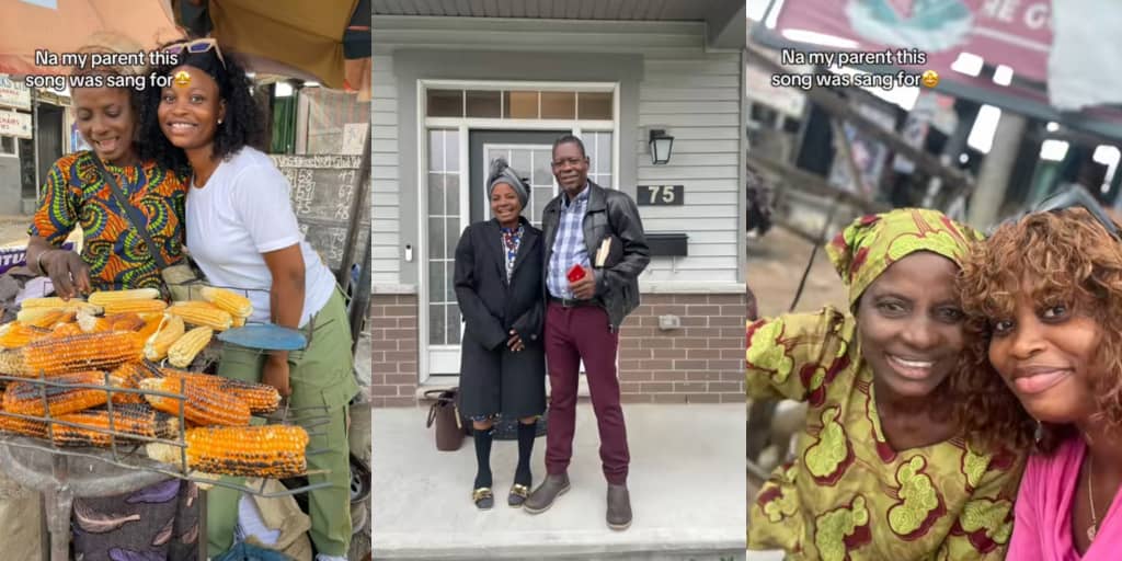 Lady moves corn-selling mother and father to Canada after years of hardship in Nigeria