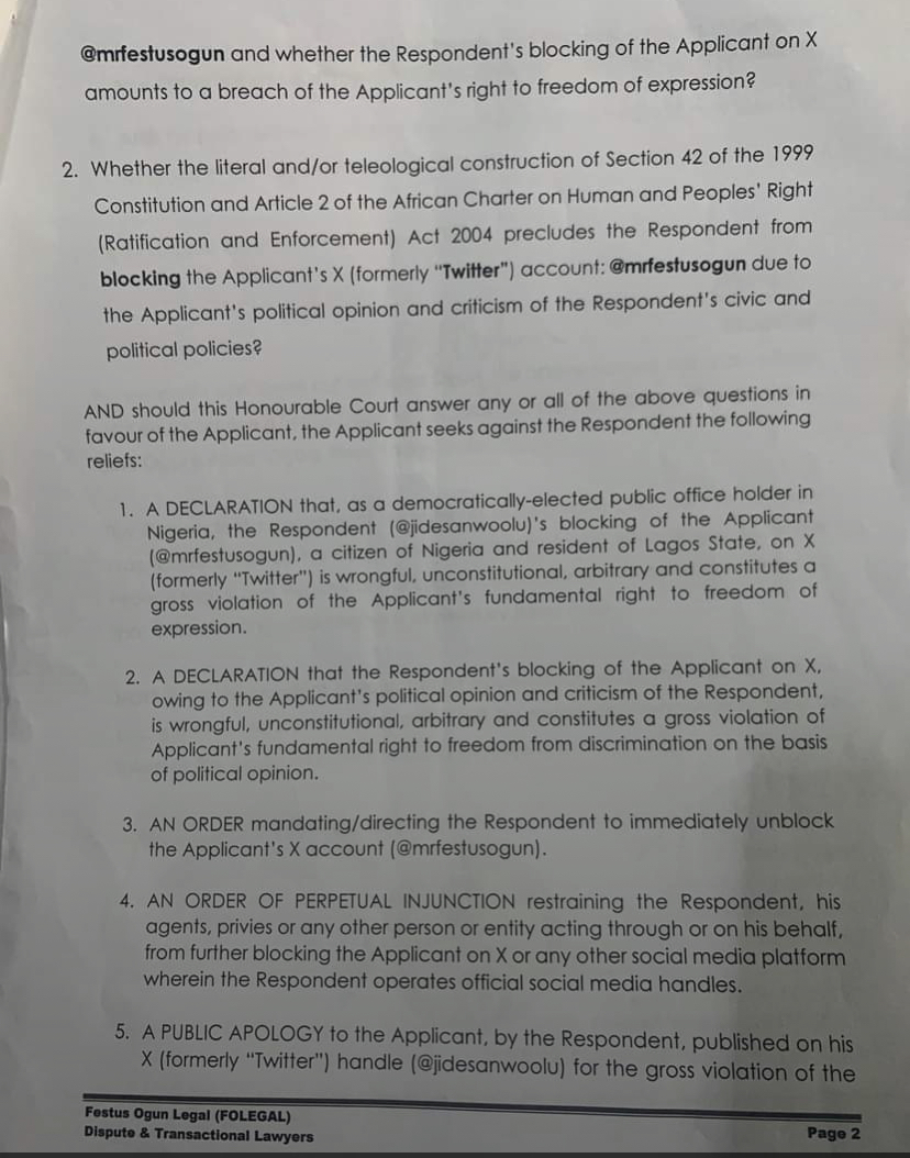 EndSARS: Lawyer sues Sanwo-Olu for blocking him on X