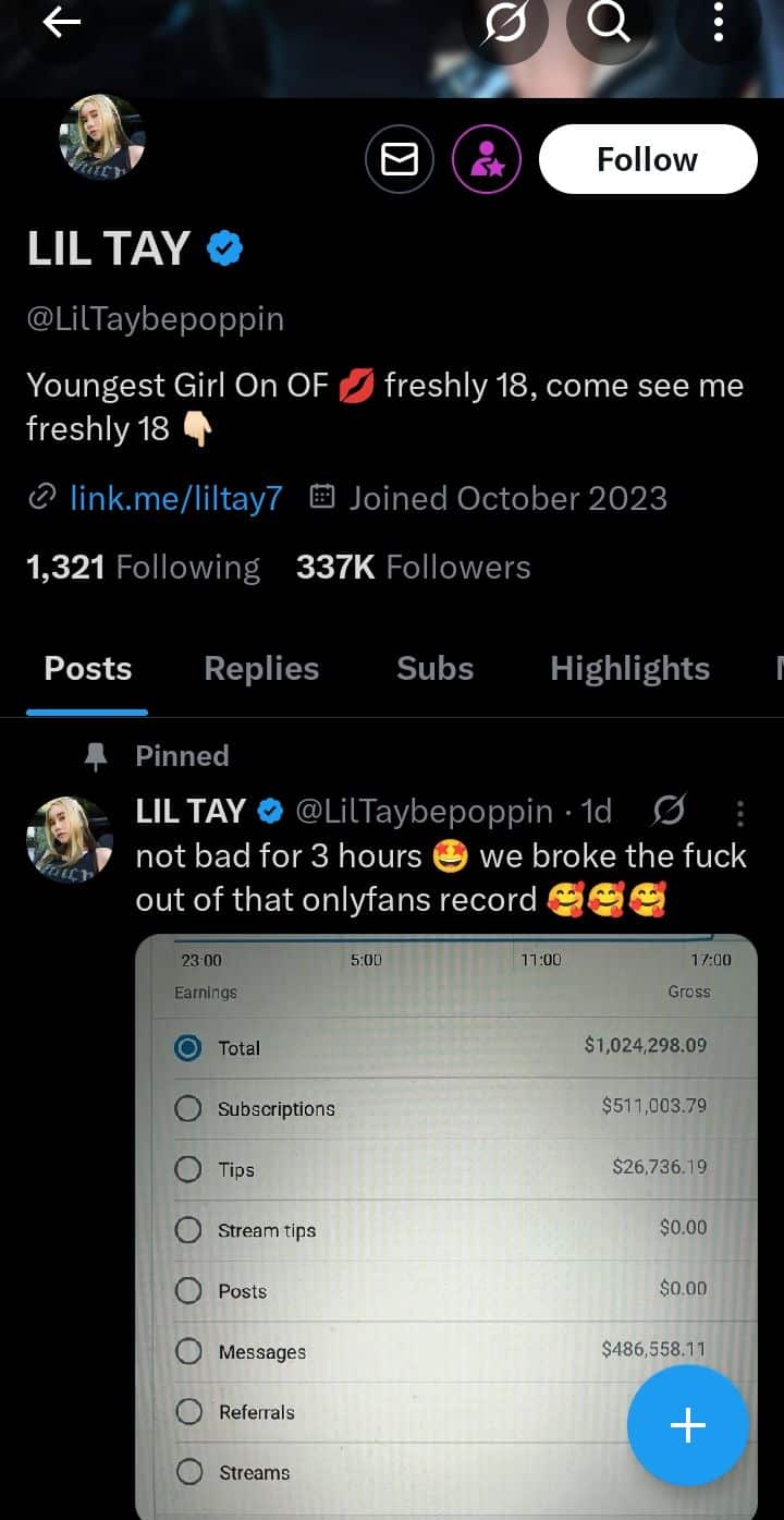 Lil Tay tweet