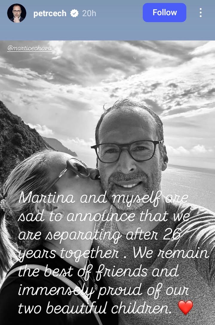 Petr Čech Instagram post