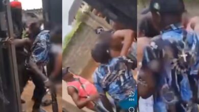 Shock as vigilantes expose, brutalise female Corps member in Anambra, brand them ‘Yahoo’