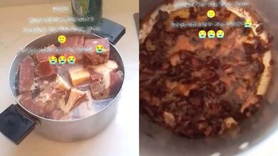 Man in pain after using pressure cooker to cook meat