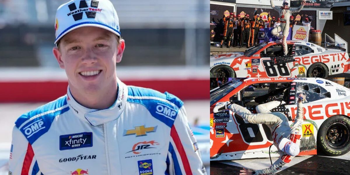 NASCAR’s Connor Zilisch falls, breaks collarbone while celebrating win