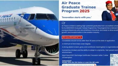 Air Peace announces 1,000 jobs for fresh graduates - Appy Now!