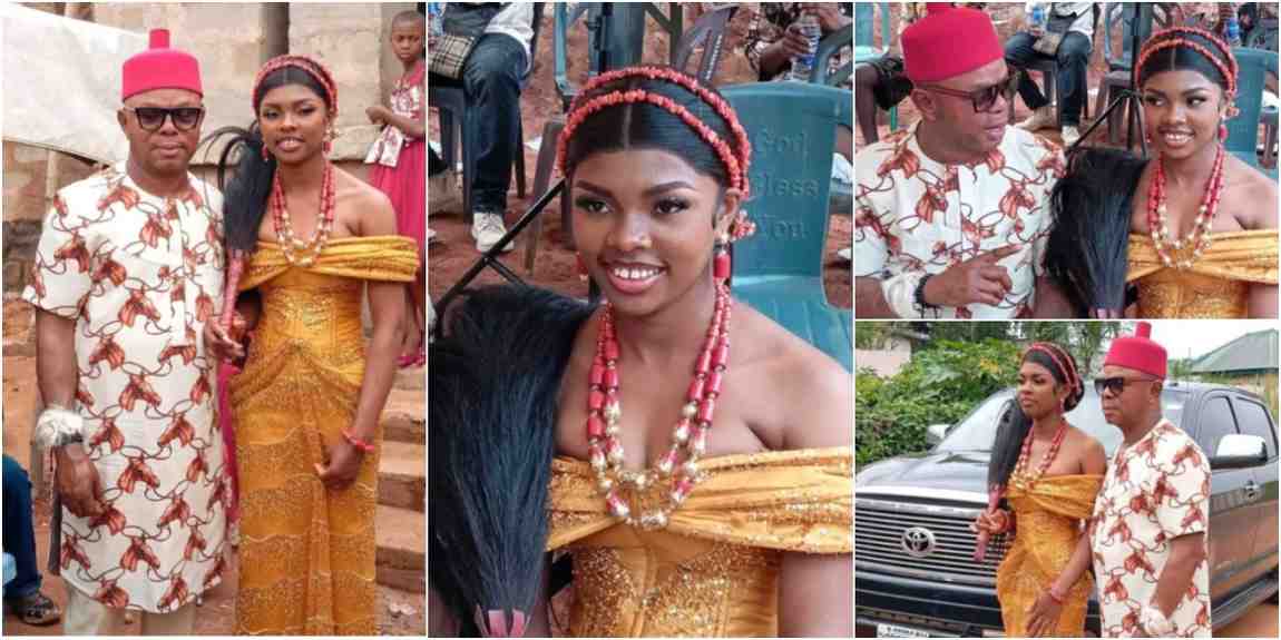 Man marries young bride in Anambra, photos go viral