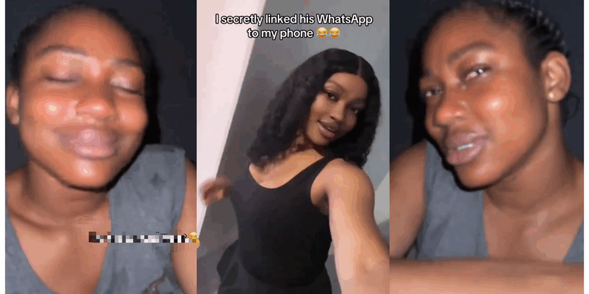 Lady cries, says “men are dogs” – check what she saw after linking husband’s WhatsApp to her phone