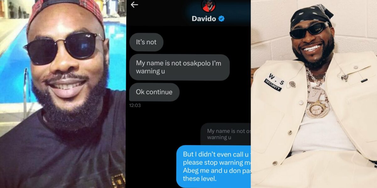 Wizkid's associate, Tufab accuses Davido of threat; shares proof