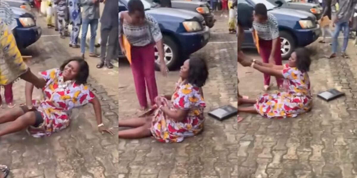 Lady rolls on floor as she receives appointment letter from Civil Service