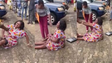 Lady rolls on floor as she receives appointment letter from Civil Service
