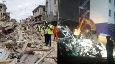 Four construction workers rescued after Yaba building collapse