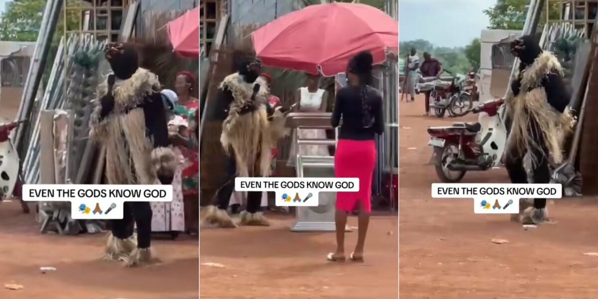 Pastor dresses up like masquerade to hold street crusade