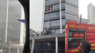 Fire strikes UBA headquarters, Lagos Island in chaos