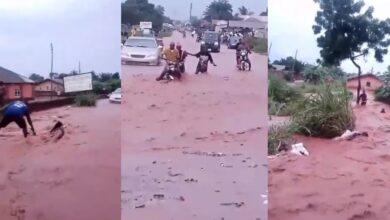 Flood in Ekpoma sweeps man away as others cling to tree for safety