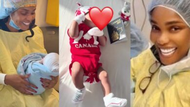 Celebrity baby levels: Iyabo Ojo flaunts grandson’s Canadian passport