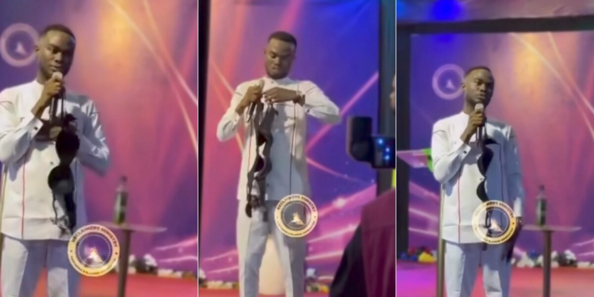 Pastor stresses modesty as he distributes bra to female members