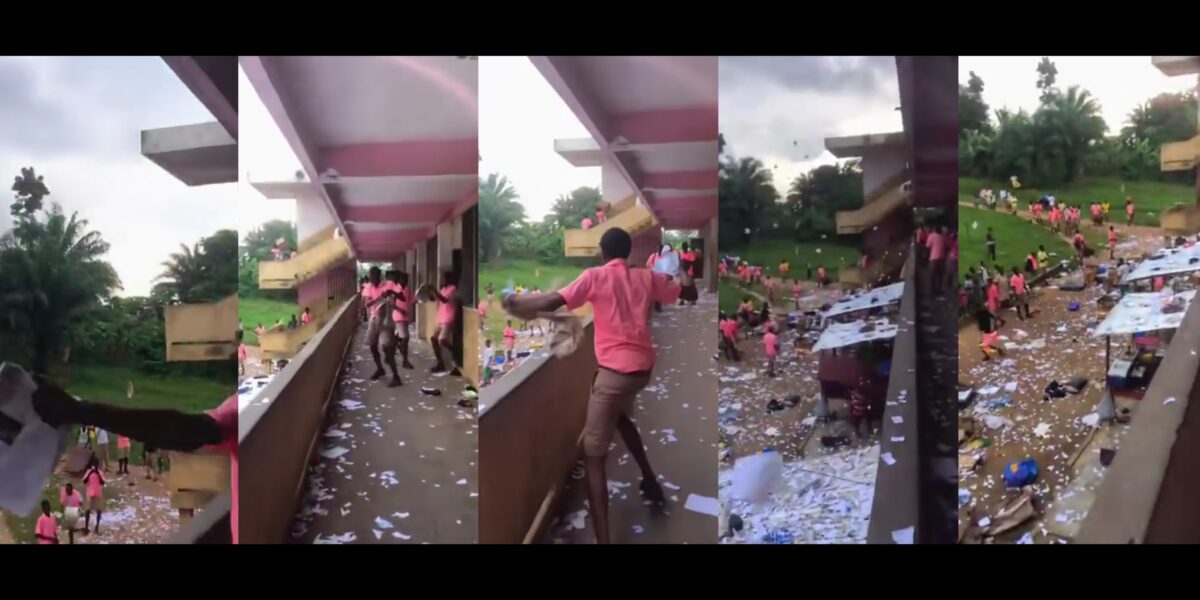 Chaos as students litter school premises after exams