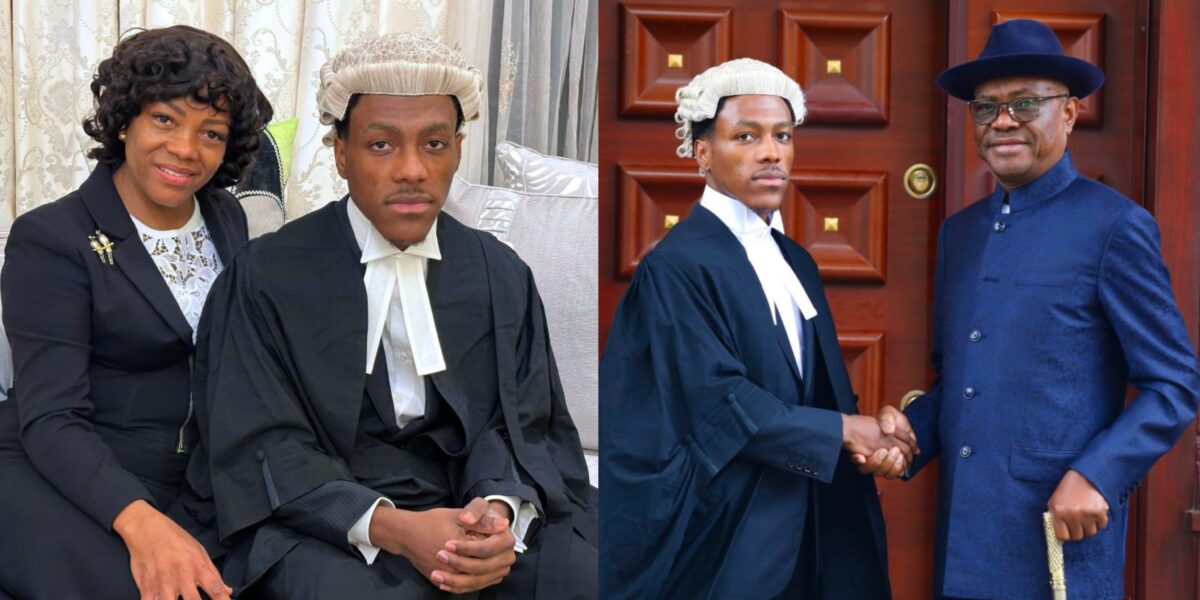 Call to bar: Wike, wife celebrate son Jordan’s achievement