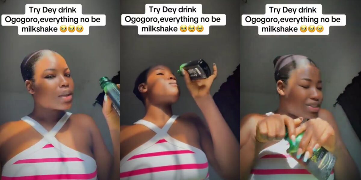 Lady advises women to drink ogogoro because life is hard