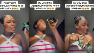 Lady advises women to drink ogogoro because life is hard