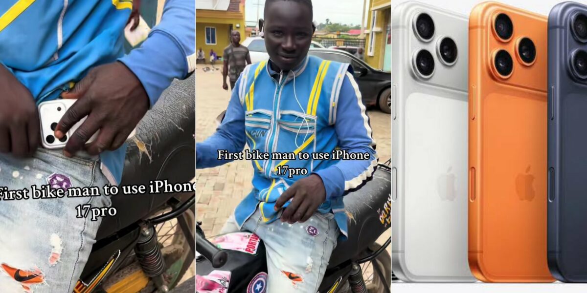Man baffled as he spots bikeman using latest iPhone 17 Pro