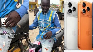 Man baffled as he spots bikeman using latest iPhone 17 Pro