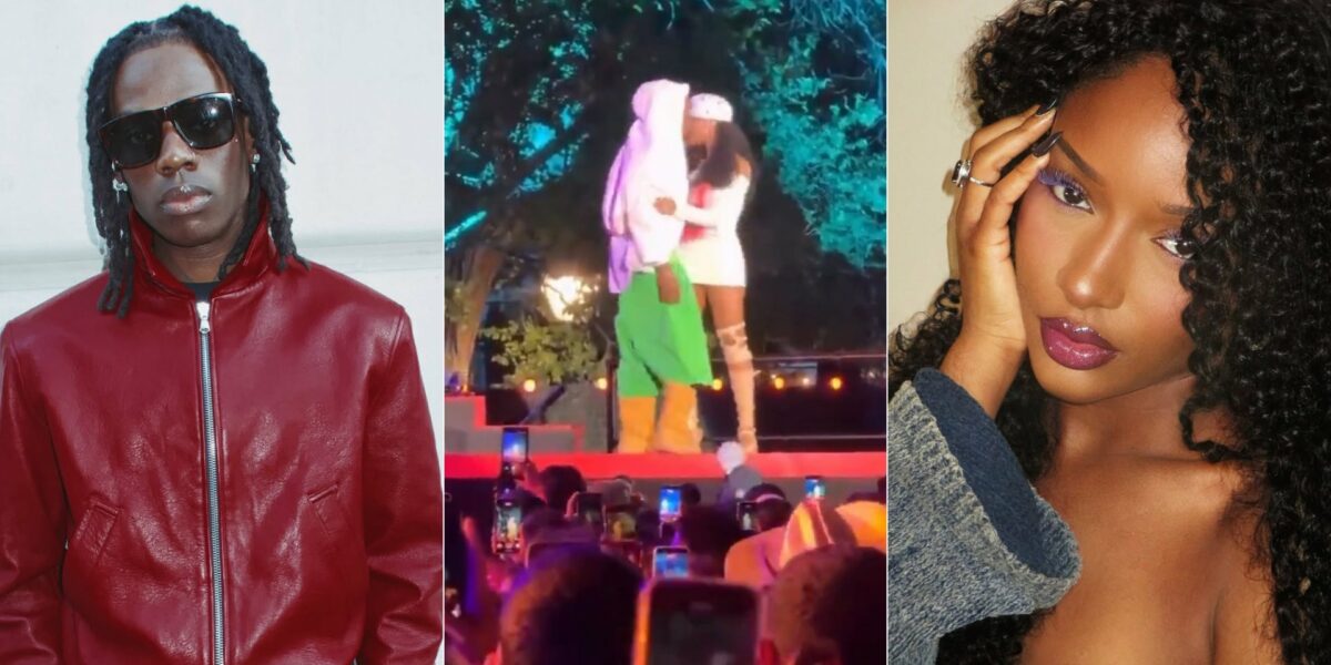 Rema and Ayra Starr spark dating speculations as they lock lips