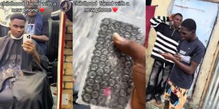 Man Surprises Childhood Friend with iPhone 11 Pro Max
