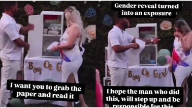 EXPOSED: Man shocks wife at child's gender reveal party, presents DNA result