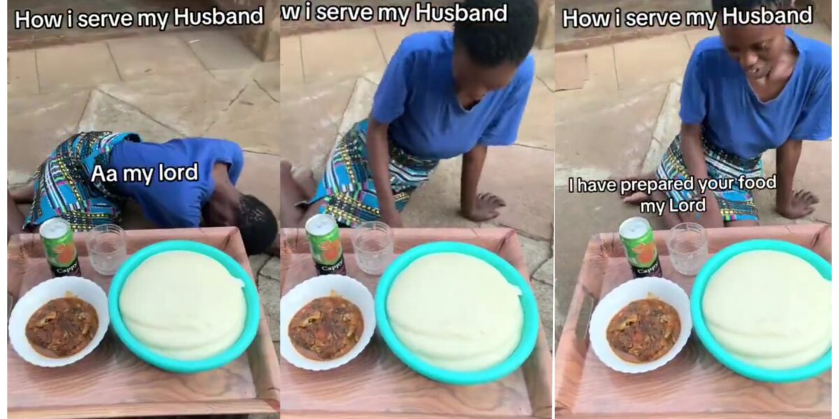 Check out how a lady served her husband food that got people talking