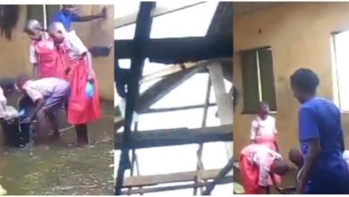 Teachers, pupils scoop water as wind blows off school roof in Ekiti